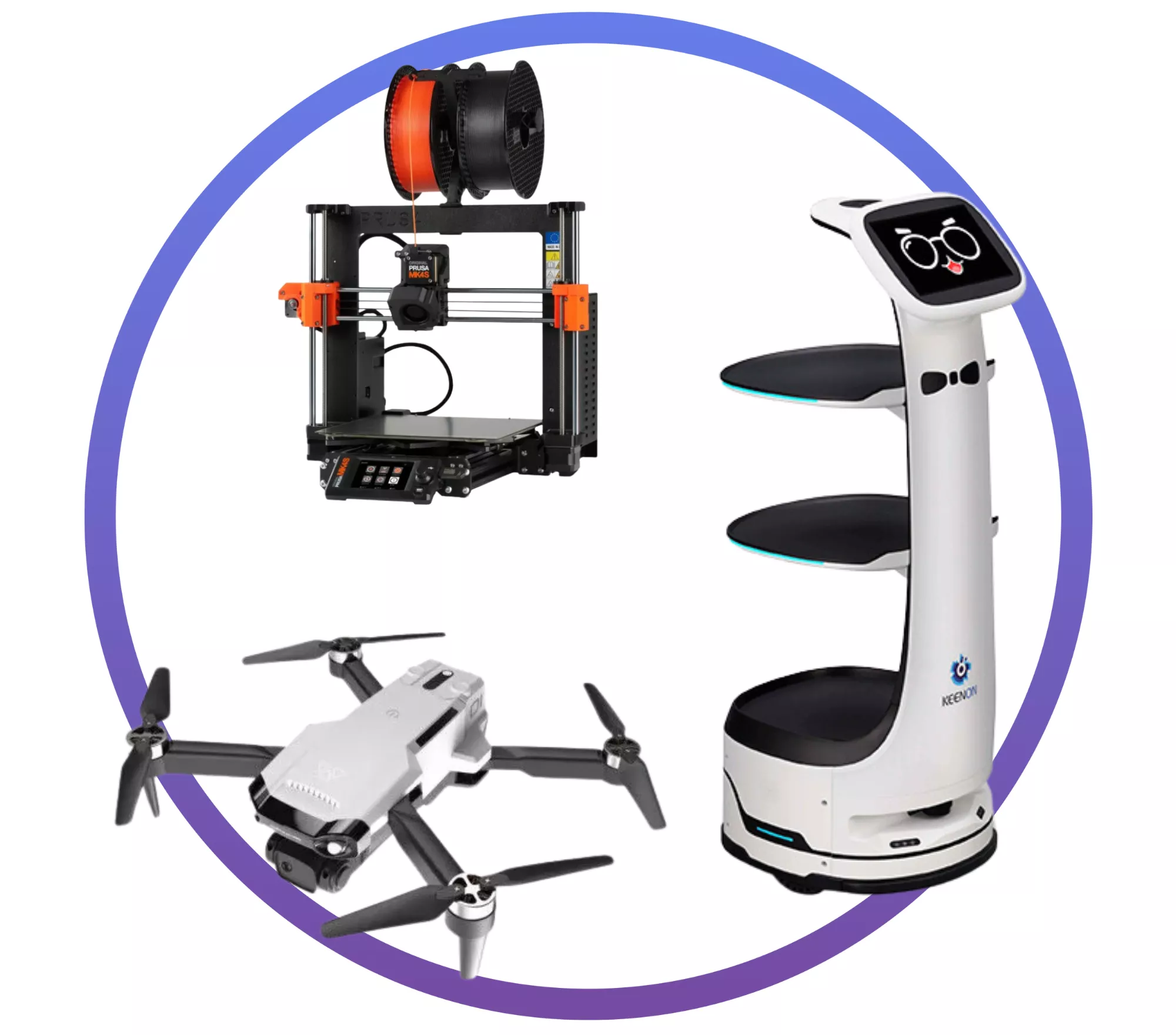 TeraRobots Core Technologies: 3D Printing, Autonomous Service Robot, and Drone Technology
